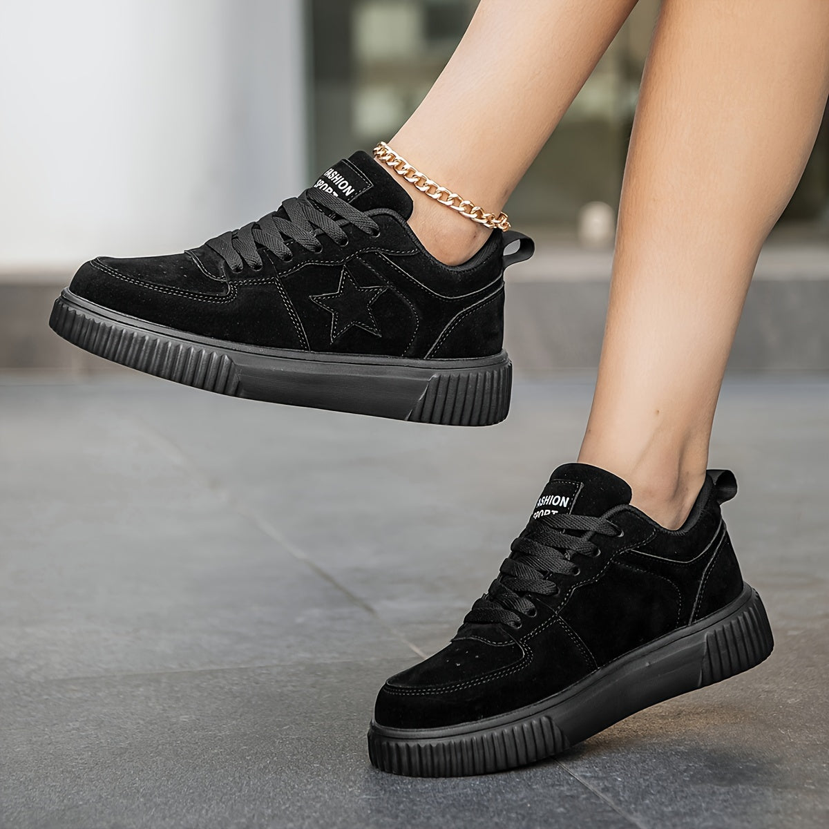 Женские минималистичные кроссовки с узором из звезд, на шнуровке, повседневные, легкие, низкий топ