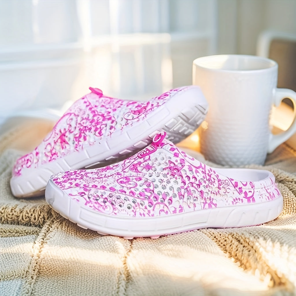 Women's Summer Shoes Breathable Star Moon Print Comfortable Stylish