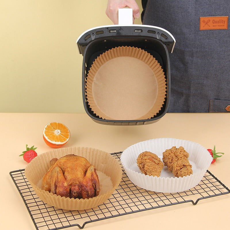 Упаковка из 50 бумажных форм для запекания, безопасных для микроволновой печи - антипригарные подкладки для выпечки в аэрогриле, идеально подходят для запекания с легкой очисткой, отлично подходят для гостиничных и коммерческих кухонь.