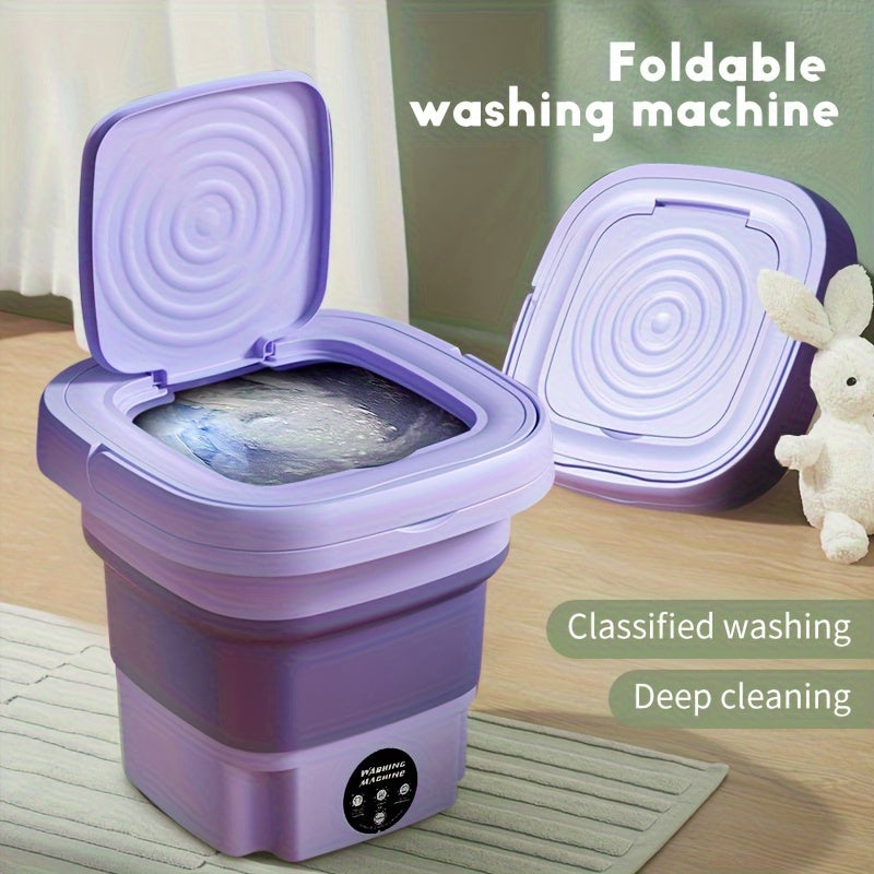 Mini Washing Machine 8L Portable Compact Energy-Efficient Laundry Washer for Small Loads Dorm RV Car