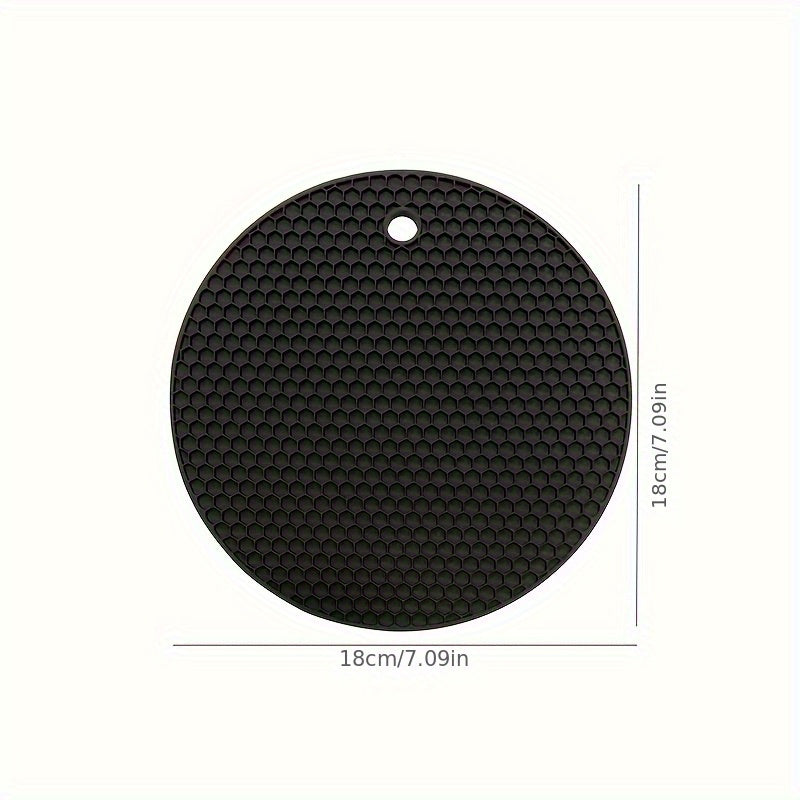 Round Heat Insulation Placemats Non-Slip Cup Coasters Pot Pads for Kitchen