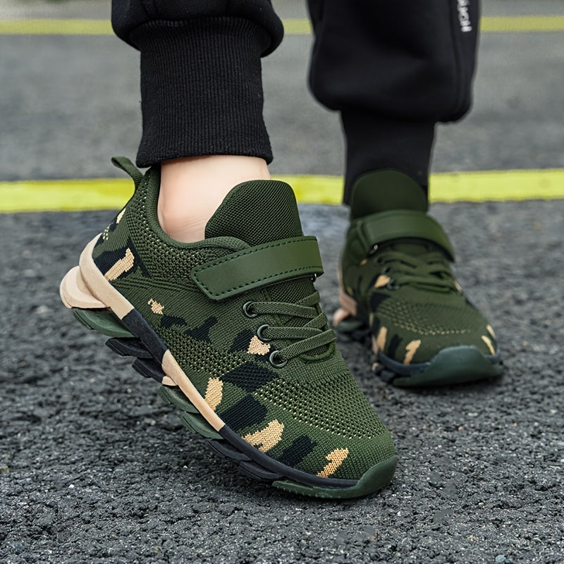 Мужские кроссовки для бега с камуфляжным дышащим сетчатым верхом, нескользящие, легкие, всесезонные