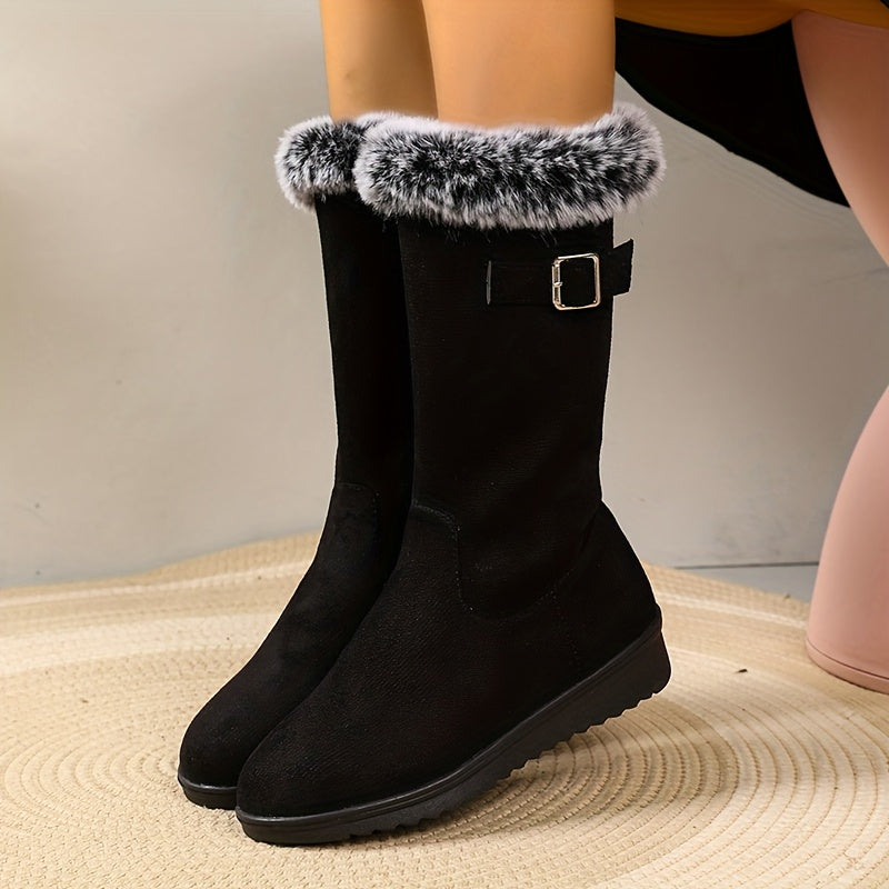Women's Warm Leather Long Boots in 3 Colors