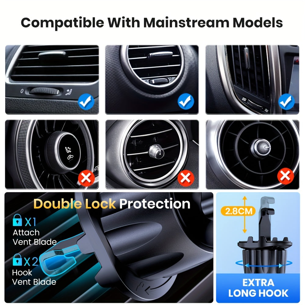 Magnetic Car Mount ABS Material 360° Rotation Strong Magnets Air Outlet Holder