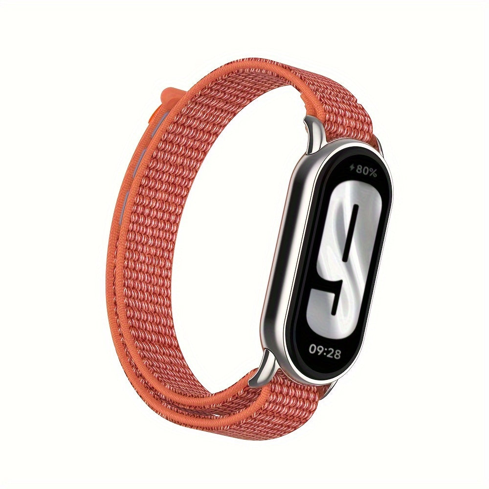 Nylon Loop Strap for Smartwatch Compatible with Mi Band 8 9 9 NFC Polyamide Water-Resistant Not Water Resistant