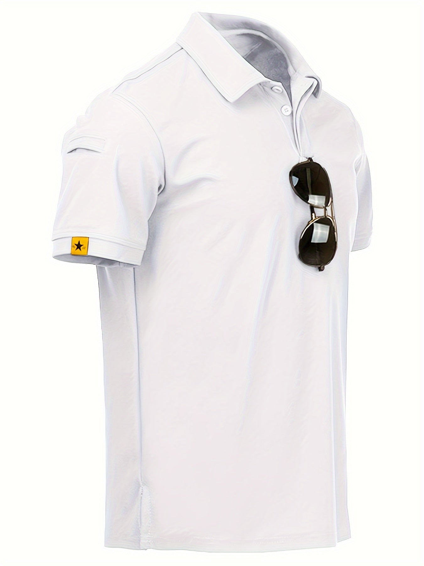 Men's Polyester Short Sleeve Golf T-Shirt for Business and Outdoor Sports