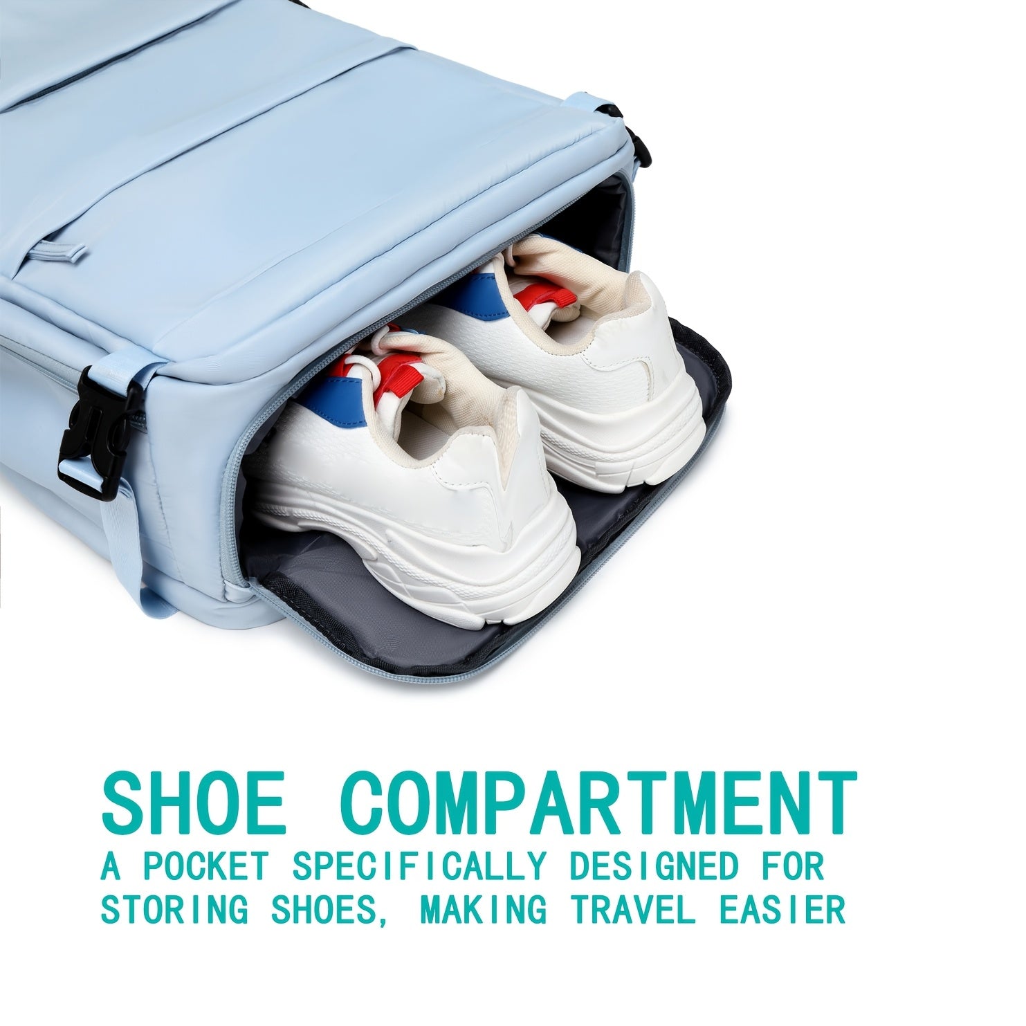 Women's Travel Backpack with Shoe Compartment Laptop Sleeve USB Charging Port and Adjustable Straps