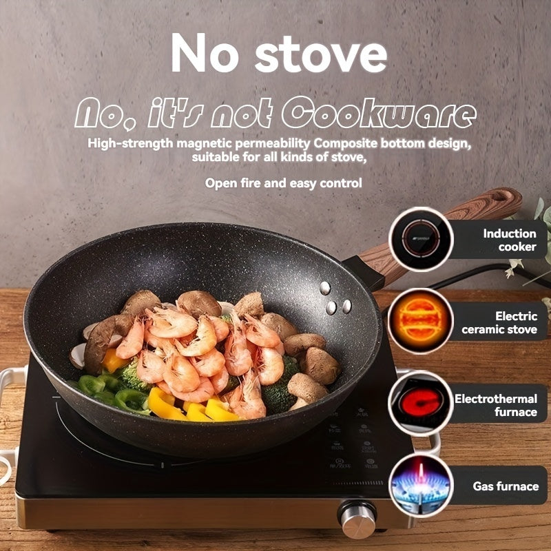 Non-Stick 30cm Flat Frying Pan for Induction and Gas Stoves