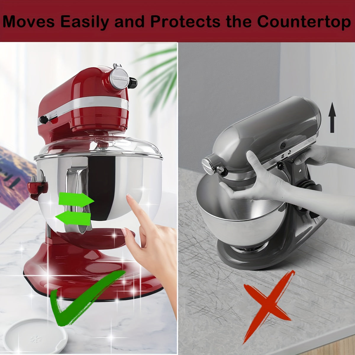 Moving Pad for 5-8 Quart Stand Mixer Kitchen Accessory Non-Slip Durable Material