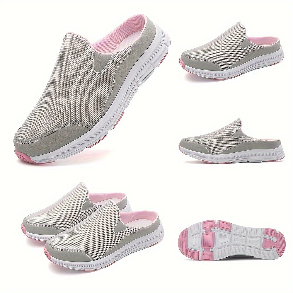 Women's Plus Size Slip-On Sneakers Breathable Mesh Lightweight Casual Shoes