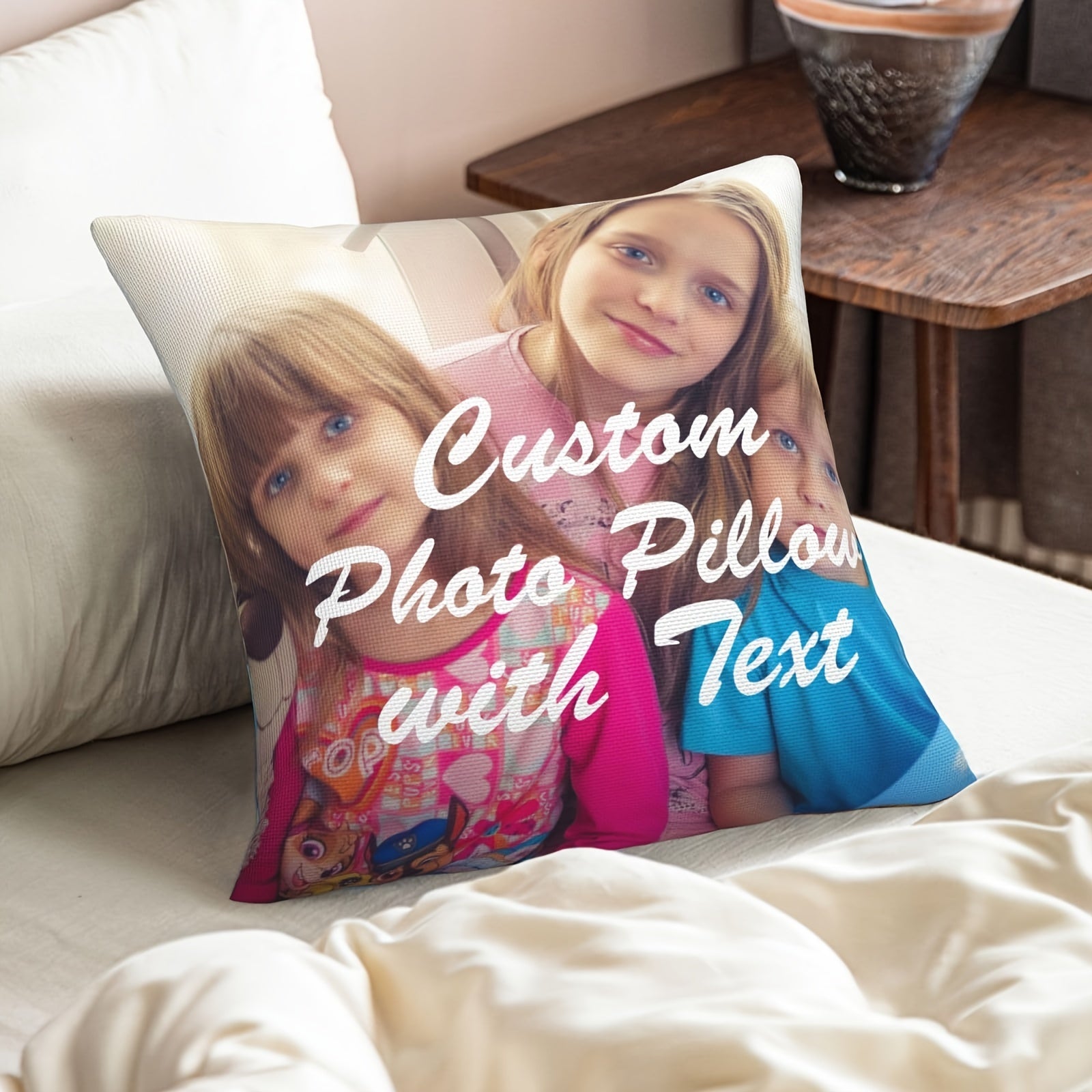 Персонализированная подушка из полиэстера - идеальный подарок на новоселье для новых пар и семей в 2024 году! Добавьте стиль в ваш домашний декор с помощью этого индивидуального чехла для диванной подушки.