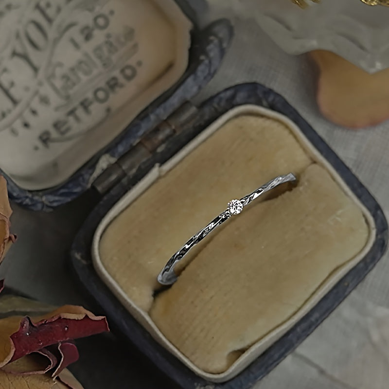 Кольцо из стерлингового серебра с кубическим цирконием для женщин, минималистские украшения