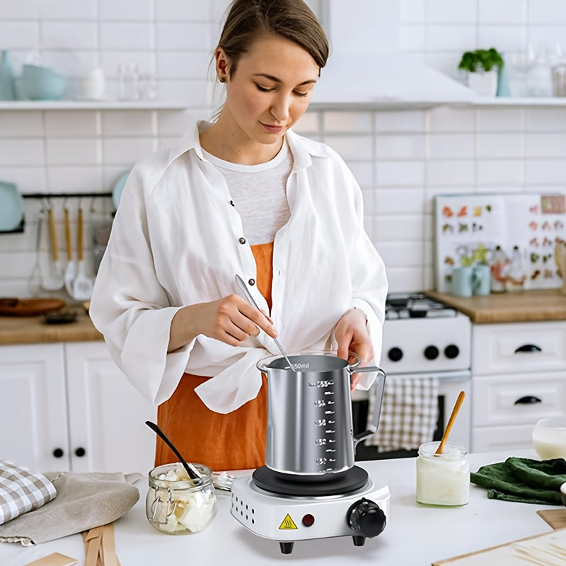 Oq portativ mini elektr pechka bilan 5- bosqichli harorat nazorati, kompakt dizayn va Evropa rozetkasi - Oshxona, hunarmandchilik, DIY uchun ajoyib