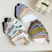 20 Pairs Women's Cartoon Pattern Short Socks Breathable Soft and Comfortable