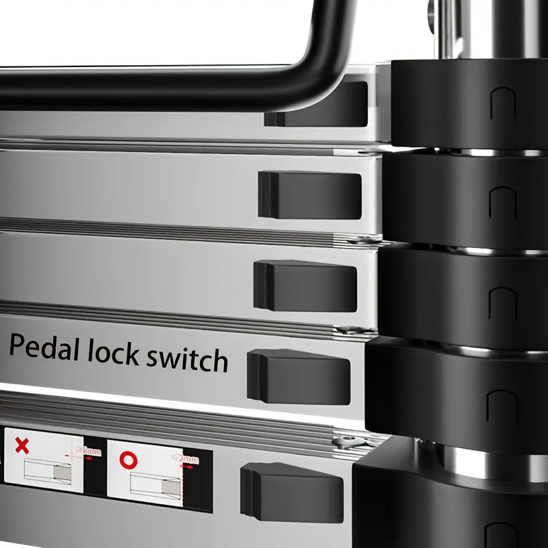 Stainless Steel Telescopic Ladder with Folding Design and Bamboo Joints