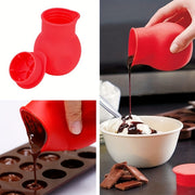 Silicone Chocolate Melting Pot with Lid for Baking and Fondue