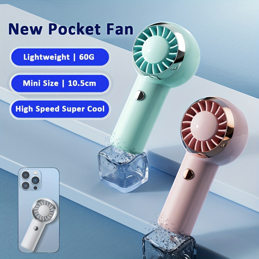 Mini Handheld Fan Rechargeable Portable with Quick Cooling 3 Speed Settings