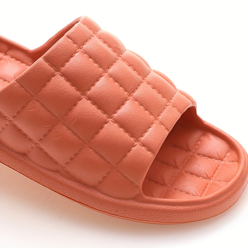 Unisex EVA Indoor Slippers Soft Comfortable Plaid Summer Bedroom Shoes