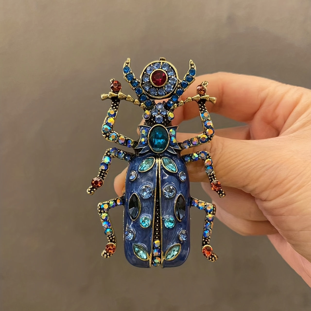 Sparkling Rhinestone Spider Brooch for Hats Scarves and Pants