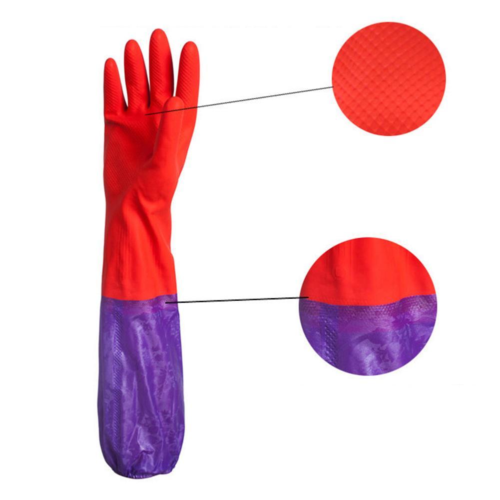 Водонепроницаемые перчатки с цветочным дизайном для зимы с флисовой подкладкой для уборки