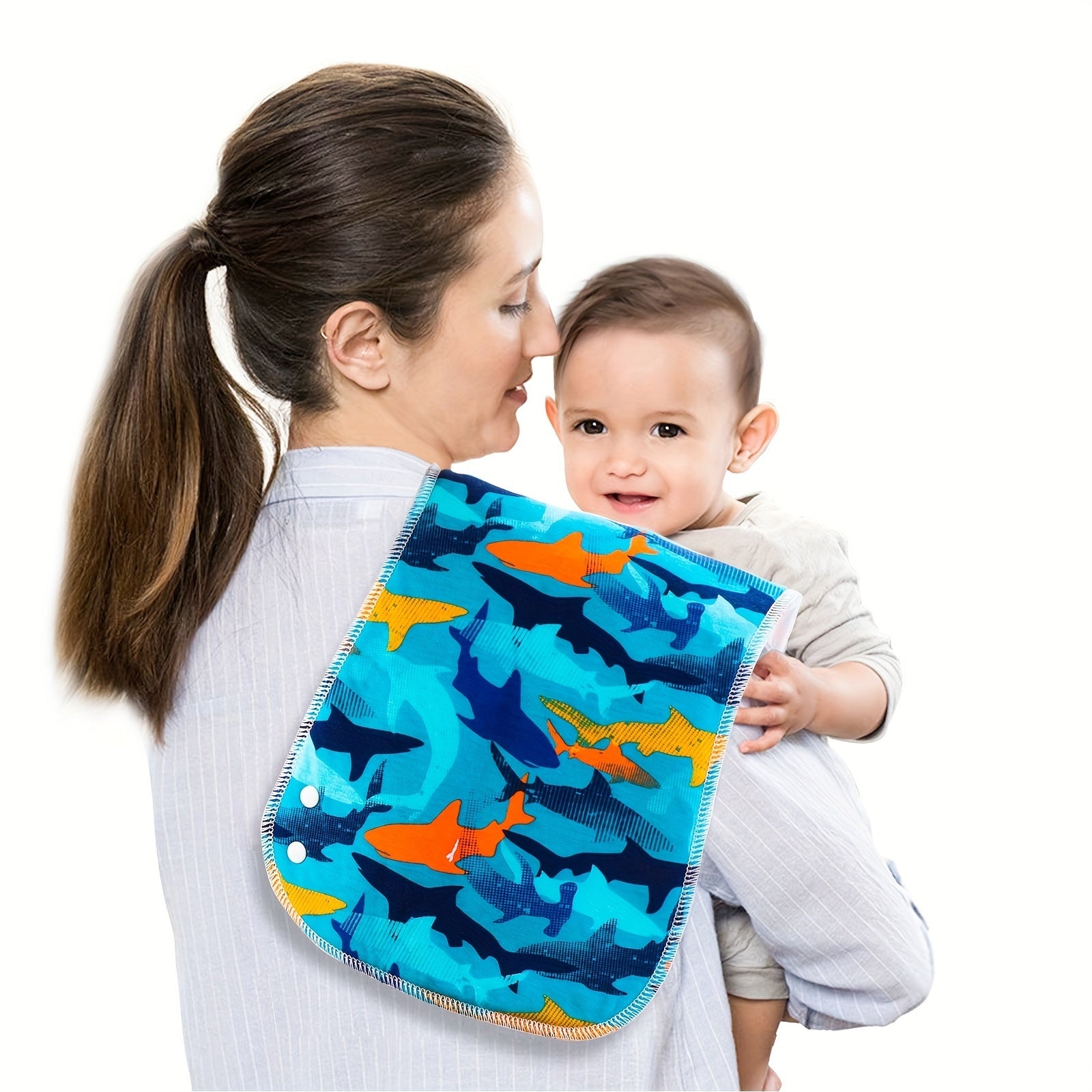 3 ta paxta burp matolari to'plami, bolalar uchun mo'ljallangan, qo'shimcha so'rish va yumshoqlik uchun. Yangi tug'ilgan chaqaloqlar uchun mukammal, bu katta o'lchamdagi matolar qusishni ushlab qolish va chaqaloqni toza saqlash uchun juda yaxshi.