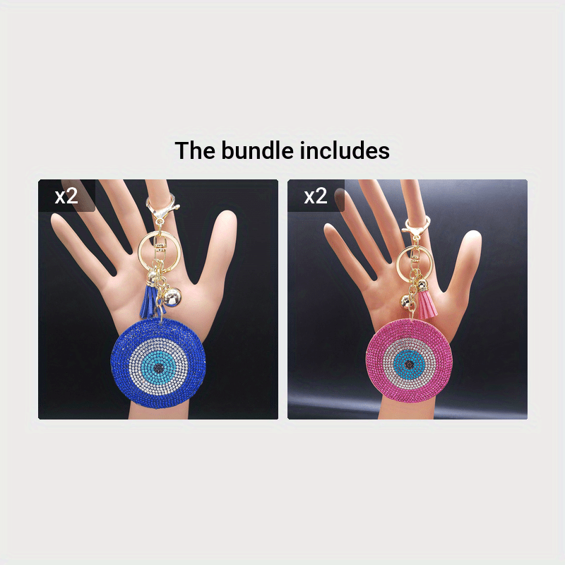 Vintage Crystal Keychain with Turkey Design Handbag Accessory Purse Charm