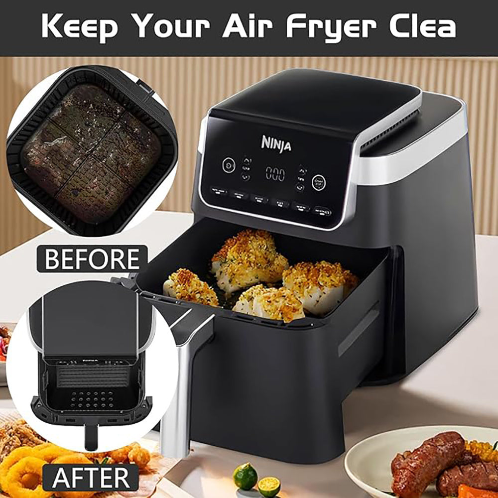 Kvadrat Silikonli Havo Qovurish Panjarasi Takrorlanuvchi Savat Philips va COSORI uchun 1 dona