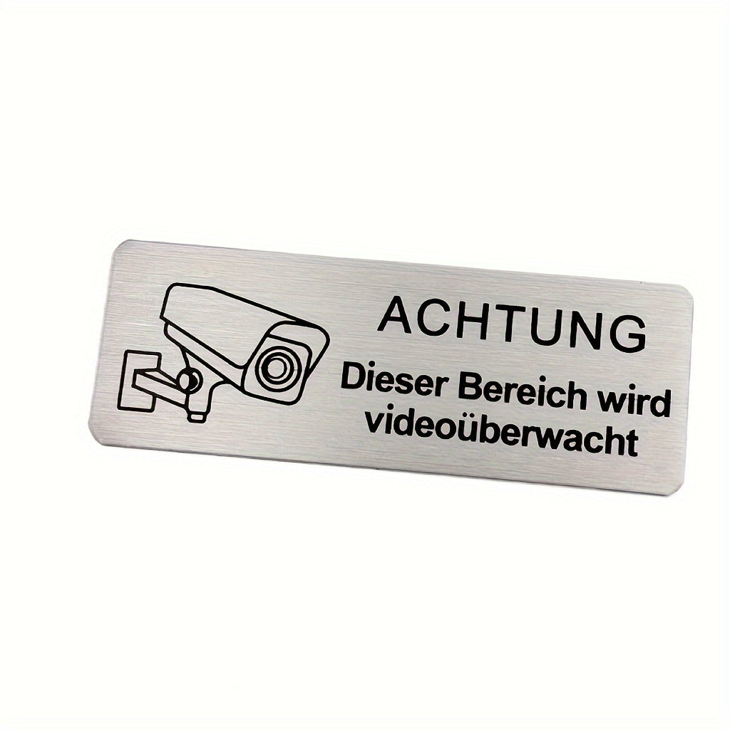 Алюминисовая видеонаблюдательная табличка для стены, самоклеящаяся, водонепроницаемая, УФ-защита, устойчивая к ржавчине