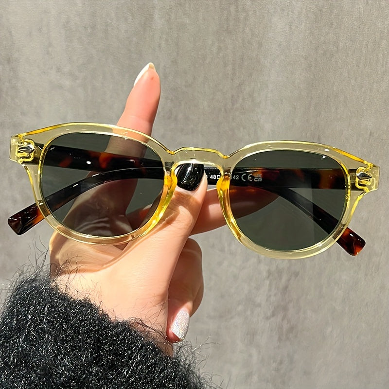 Mushukko'z moda ko'zoynaklari retro tortoiseshell anti-chiroyli dumaloq ramka kichik rang-barang linzalar partiyalar uchun