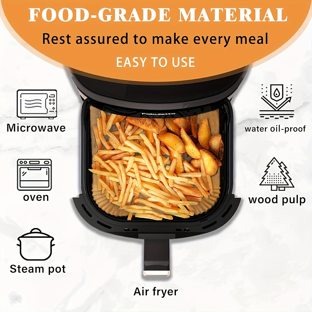 100 Pieces Non-Stick Parchment Paper Liners for Air Fryers Microwave Oven Baking