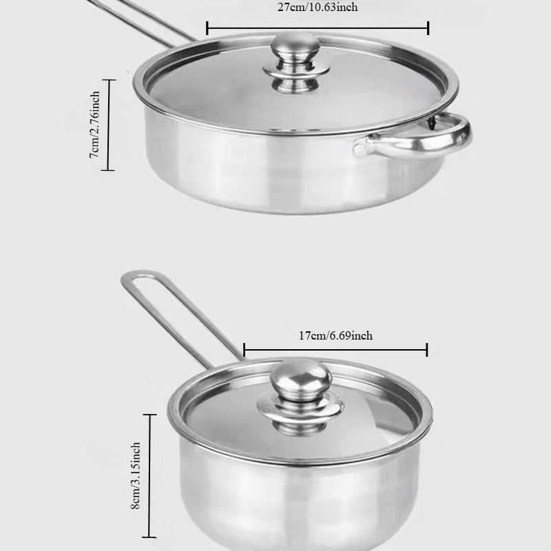 Осветите вашу кухню этим премиум набором посуды из нержавеющей стали на 12 предметов.