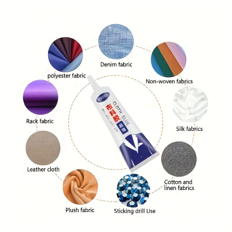 50ml Waterproof Fabric Adhesive for Sewing and Repairs on Denim Faux Leather and All Materials