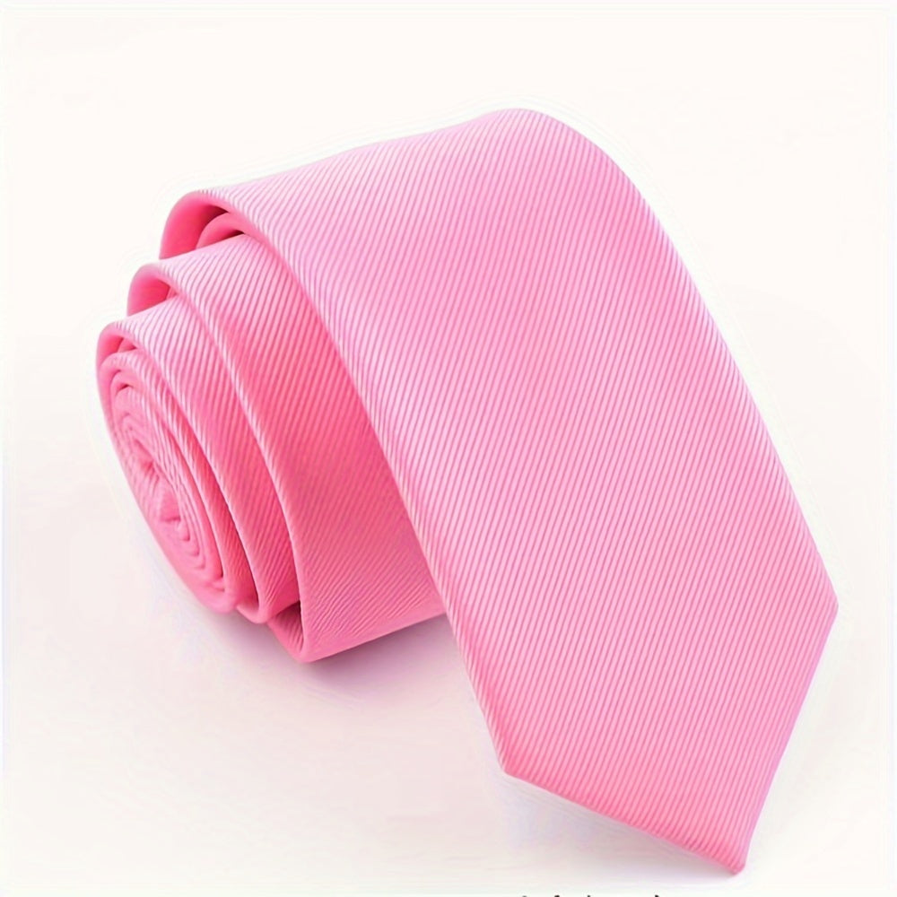 Narrow Solid Color Tie for Men, 6cm Wide, Suitable for Formal Occasions