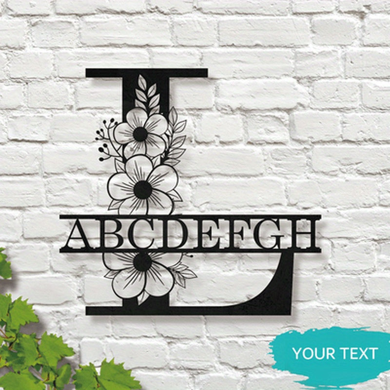 Personalized Floral Name Sign Wall Art for Home Decor and Weddings