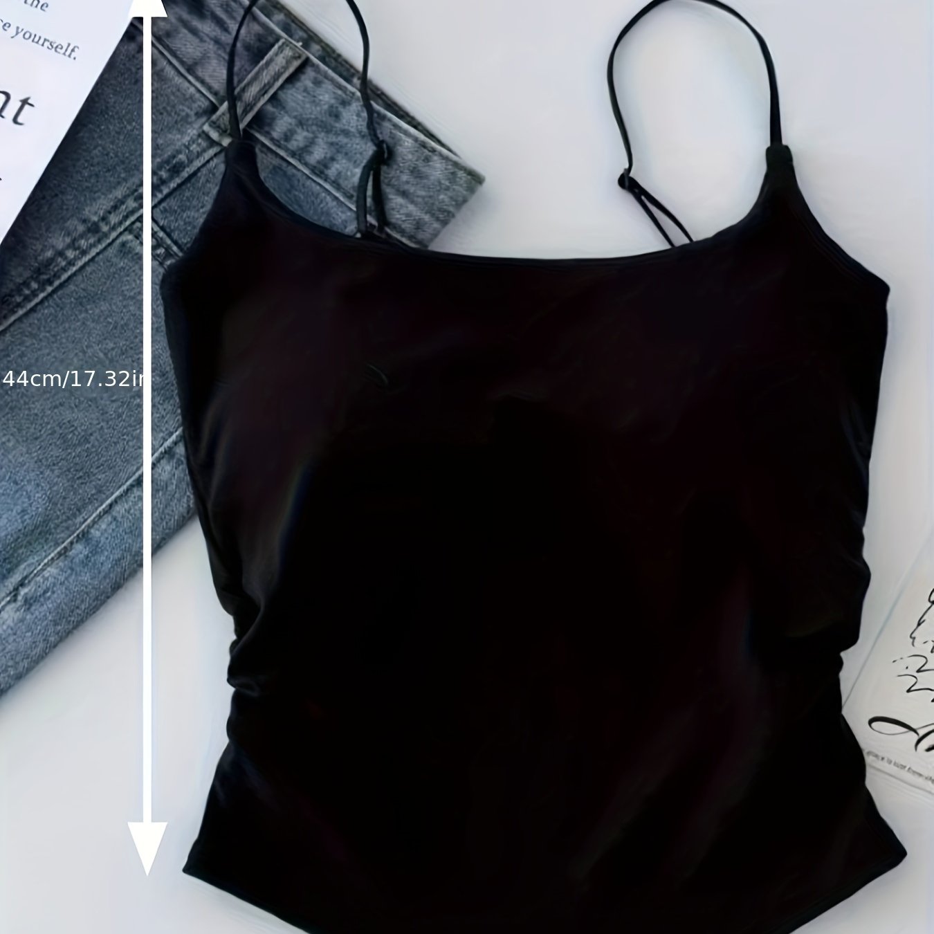 Girls' Viscose Pleated Strapless Camisole Bra with Fixed Breast Pads for 12-13 Years