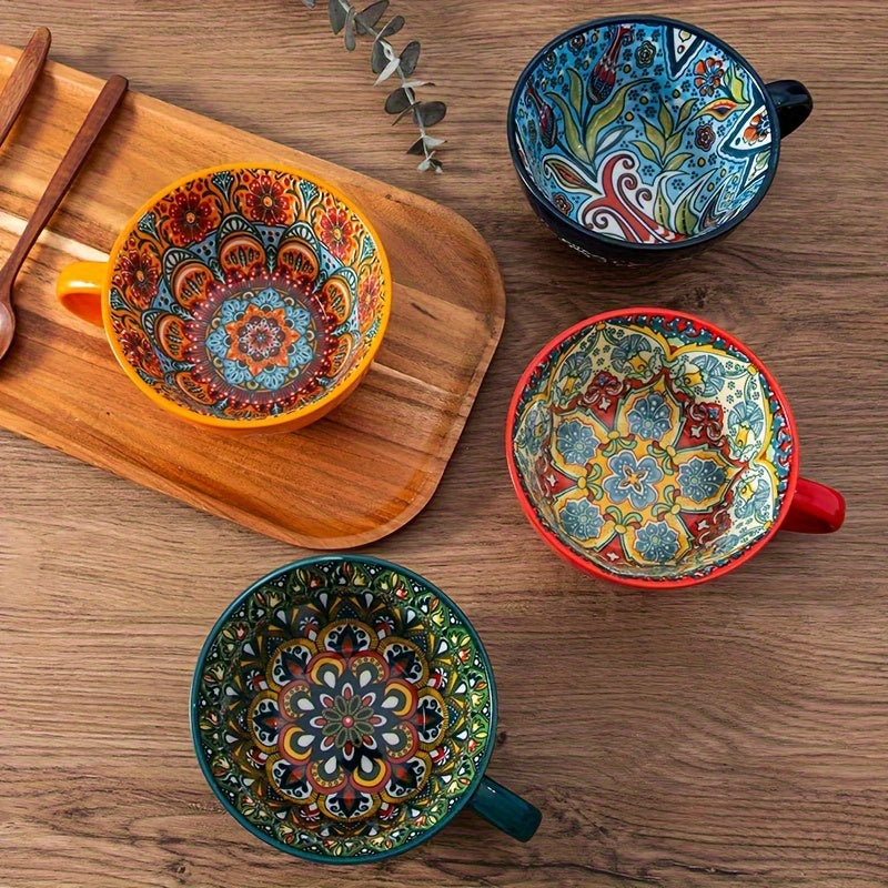 15oz Ceramic Mug with Handle for Coffee Tea Latte and Soup