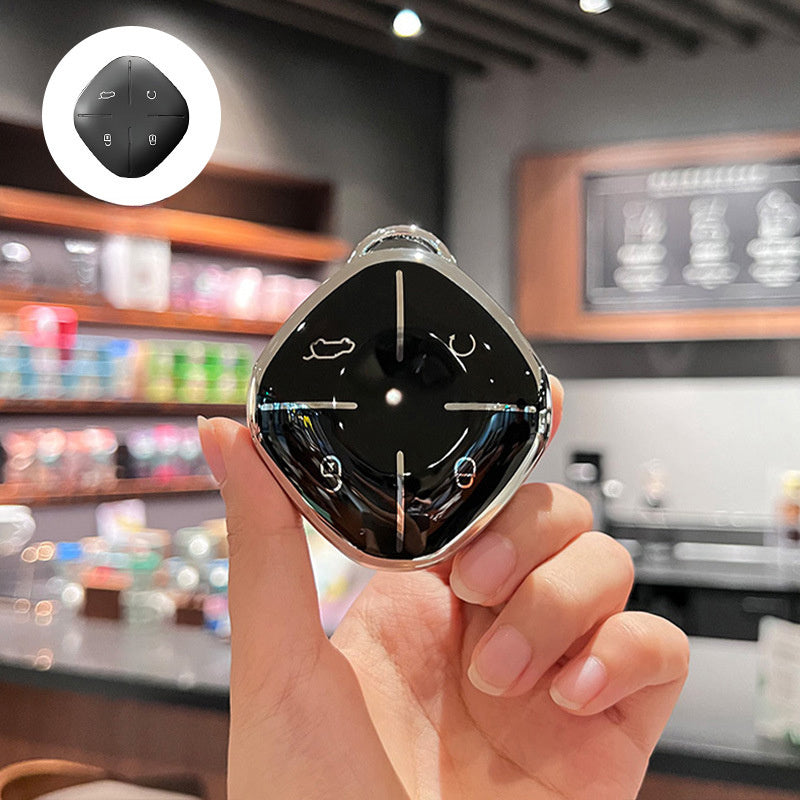 Car Remote Smart Key Fob Cover TPU Durable Shell with Keychain for Car Protection