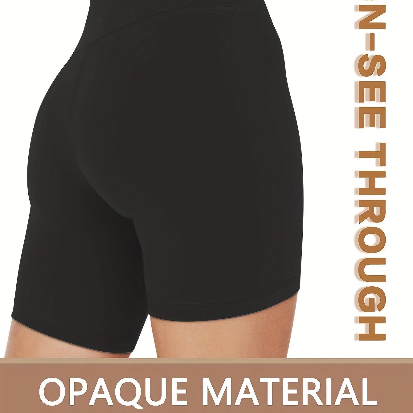 Women's High-Waist Cycling Shorts Plus Size Stretchy Comfortable Green