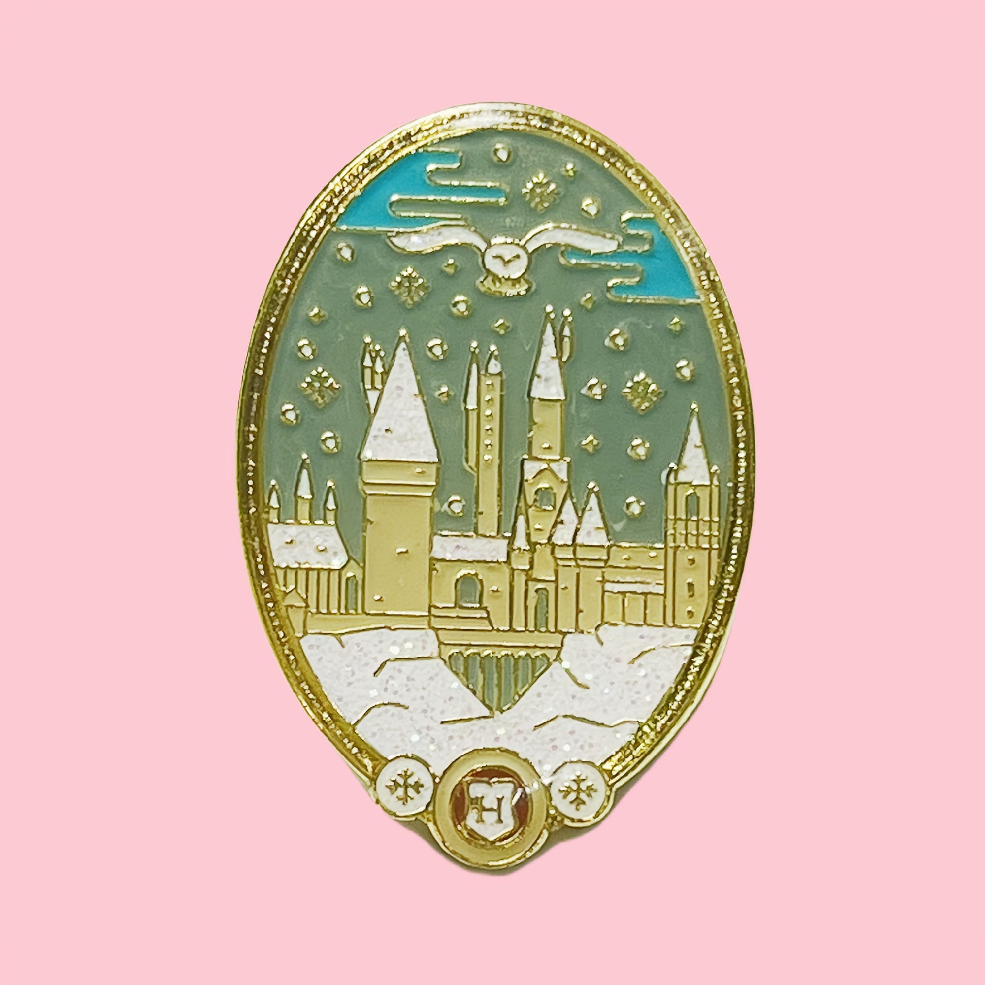 Vintage-Inspired Alloy Enchanting Magic Castle Brooch for Clothing Hats Bags