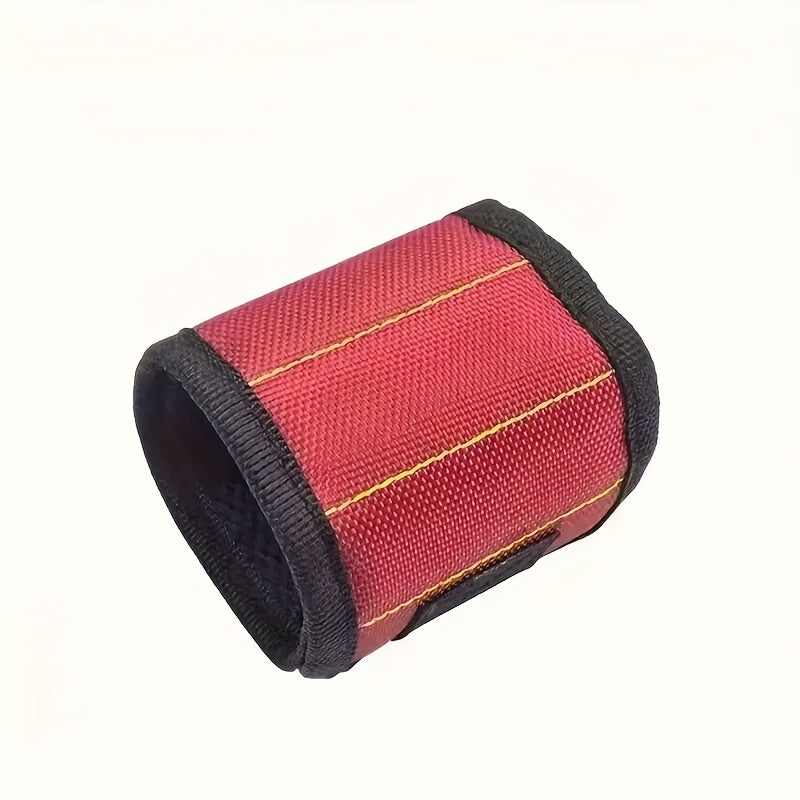 Magnetic Tool Wristband Waterproof Fabric Red Adjustable DIY Repair Organizer