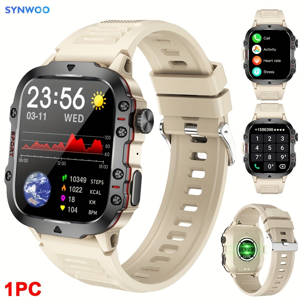 Smartwatch 4.98cm Full Touch Display Fitness Tracker Sleep Step Monitoring Waterproof Compatible with iOS Android