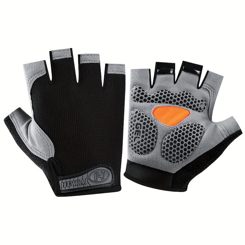 Half-Finger Breathable Polyester Fitness Gloves for Outdoor Sports Non-Slip