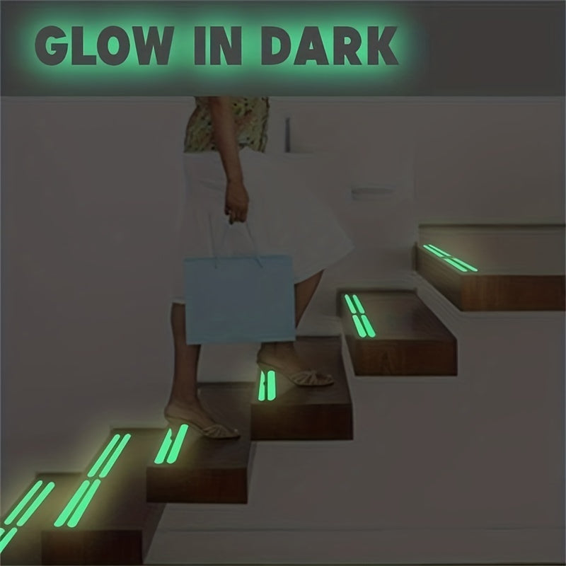 Glow-in-the-Dark Waterproof Non-Slip Stickers for Stairs and Bathroom Safety