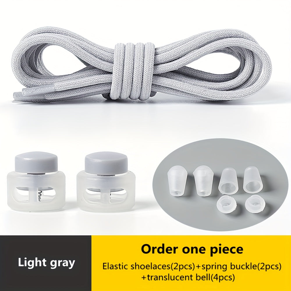 Adult Spandex Elastic Shoelaces Lazy Tie-Free Sneakers 100cm