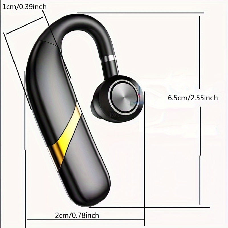Wireless Headset with Microphone Noise Cancellation Type-C Charging for Calls