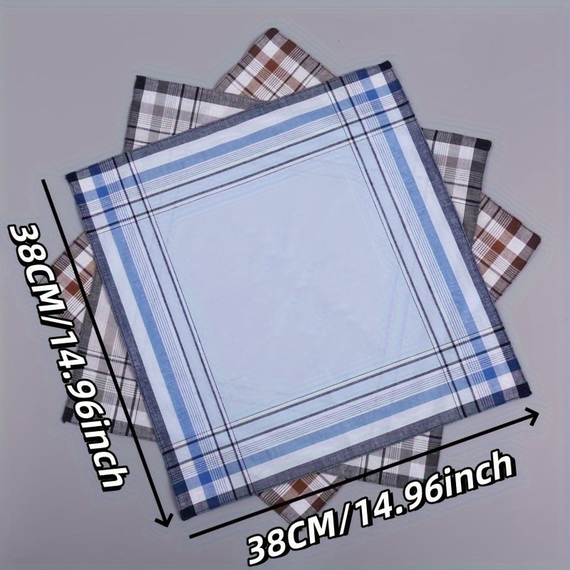 Set of 6 Cotton Handkerchiefs for Men Soft Vibrant Modern Patterns