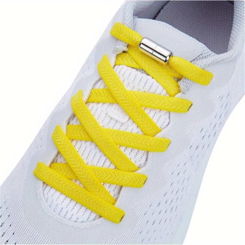 No-Tie Elastic Shoelaces for Kids and Adults, Flexible Easy to Use