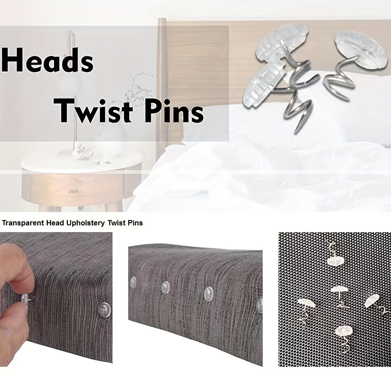 10/20/50 Piece Bed Sheet Fixers Twist Nails for Mattress Corner Holders