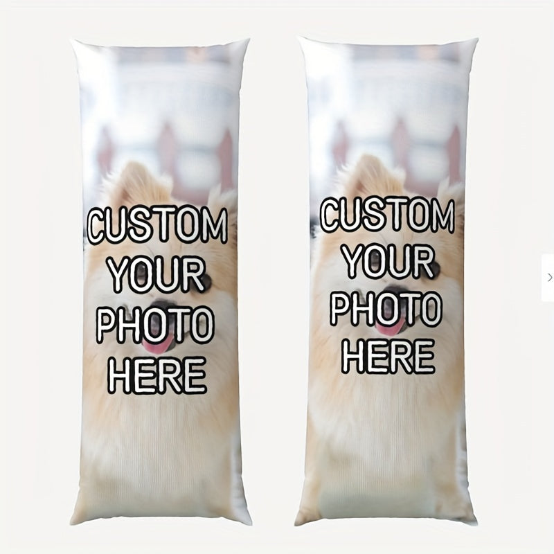 Personalized Long Body Pillowcase with Photos or Text 50.8x137.2 cm Short Plush Double-Sided Printing