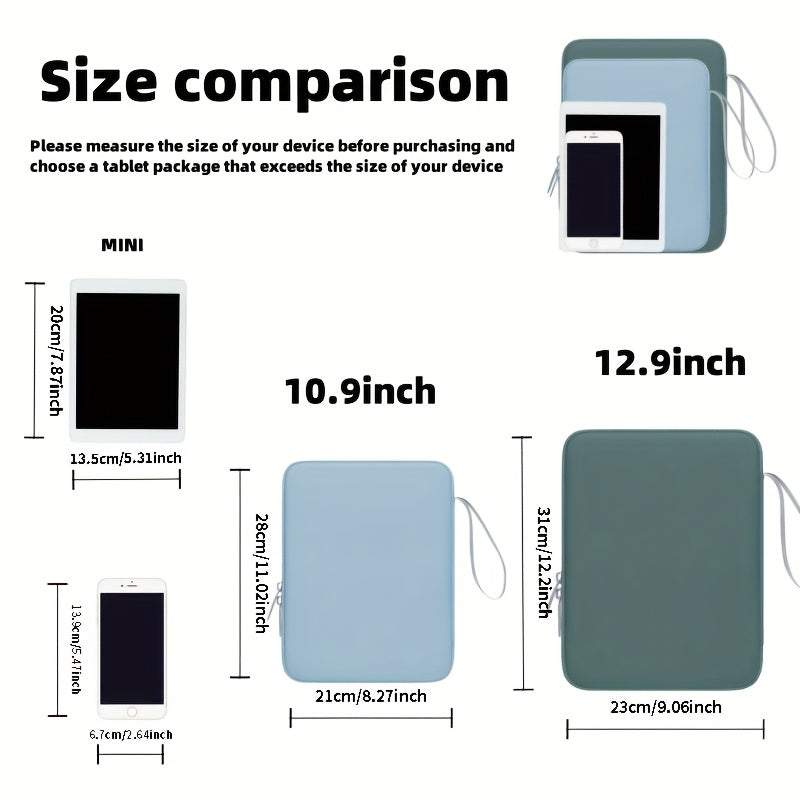 Tablet Case for Samsung and Apple Tablets 27.69/32.77 cm Polyurethane Black Pink Light Grey Sky Blue Dark Green